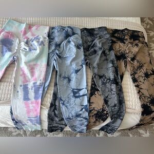 Four Yeoreo Scrunch Butt Leggings size Medium